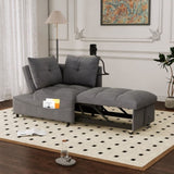 1 versatile foldable sofa bed in 3 lengths, modern sofa sofa sofa velvet pull-out bed, loveseat sofa W1825P246359