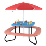 Kids Picnic Table Outdoor Activity Table With Umbrella 35722284