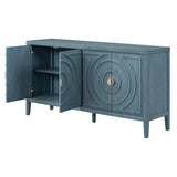TREXM Retro Sideboard door with Circular Groove Design Round Metal Door Handle for Entrance, Dinning WF307723AAM