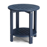 2-Tier Side Table, HDPE Adirondack Table Patio Side Table, Weather Resistant End Table Small 29060460