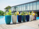 Handmade Teal Cyan Ceramic Flower Pot, 16.54" W x 21.26" H, Large Planter for Indoor & Outdoor W3273P326367