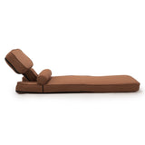 Multi-functional Foldable Sofa with Adjustable Angles and Pillow, Dark Brown W2181P293644