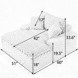 51 - inch Comfort - bearing Sofa Two Pillows and One Backrest, Suitable for Multiple Scenarios in W3371P326404