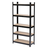 45 x 90 x 180cm 5 Tiers Powder Coated Storage Rack Black 83280771