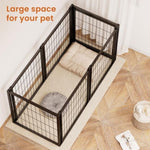 ZUN Dog Crate 47.2" Dog Kennel for Small Medium Dogs, Puppy Dog Playpen with Top, Pet Cage, Indoor, W1162P245311