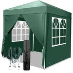 ZUN 2 x 2m Two Doors & Two Windows Practical Waterproof Right-Angle Folding Tent Green 59898068