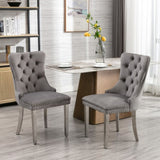 ZUN Furniture,Modern, High-end Tufted Solid Wood Contemporary Velvet Upholstered Dining Chair with 61924462