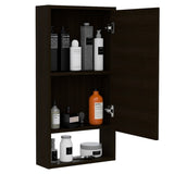 Modesto Medicine Cabinet, One Open Shelf, Mirrored Cabinet With Two Interior Shelves B128P148753