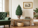 2 Pack 3FT Artificial Potted Trees, Dark Green PE Faux Plants with 360 Dense Branch Tips, Antique 52245840