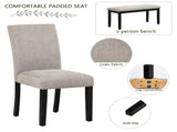 Dinings Only, Wooden Dinings Set of 4, Kitchen with Padded Seat, Upholstered Side W1998P375155