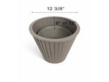Round Strata Column Planter XL - Grey Brown B2755P462164