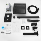 Shower System 10 Inch Square Bathroom Luxury Rain Mixer Shower Combo Set 39909064