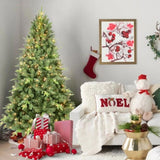 Artificial 5ft Green Christmas Tree with 967 PE/PVC Mixed Branch Tips, 300 UL warm white led, memory 00547120