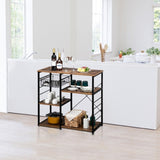 ZUN 3-Tier Industrial Kitchen Baker's Rack Utility Microwave Oven Stand Storage Cart Workstation Shelf, 04294771