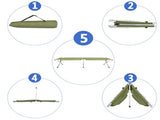 Single Folding Camping Cot for Adults, 74 x 28 x 18 in, Aluminum Frame, Oxford Fabric, Carry Bag, 36954341