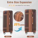 Hardshell Luggage Sets 4 Pieces 20"24"28" Luggages and Cosmetic Case Spinner Suitcase with TSA N732P170218O