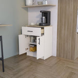 Pantry Cabinet Netal, Kitchen, Ivory / Natural Oak B092P243275