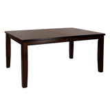 Cherry Finish Transitional 1pc Dining Table with Extension Leaf Mango veneer Wood Dining Furniture B01152851