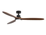 60 Inch Ceiling Fan With Lights 3 Solid Wood Fan Blade Noiseless Reversible Motor Remote Control KBS-6003