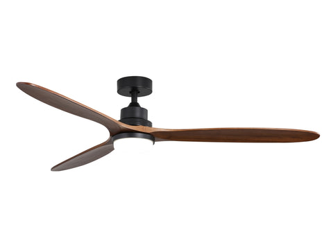 60 Inch Ceiling Fan With Lights 3 Solid Wood Fan Blade Noiseless Reversible Motor Remote Control KBS-6003