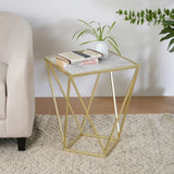 CREATIVE SIMPLE GLASS SIDE TABLE,GOLDWHITE COLOR N770P234478G