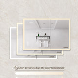 Bathroom Medicine Cabinet with Lights, 3624 Inch LED Medicine Cabinet with Mirror, Double Door W1738P145172
