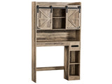 Toilet Cabinet has 2 Doors and Contains a 2-Tiered Bathroom cabinet with Side Storage Rack and 76264516