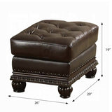 Espresso and Cherry Tufted Ottoman B062P209192