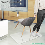 PVC Dull Polish Chair Mat Protection Floor Mat 90x120x0.2cm Rectangular 73468178