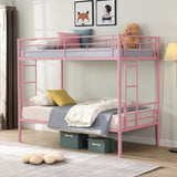 METAL BUNK BED PINK Twin Over Twin W311P201415