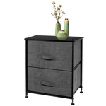 ZUN 2 Drawers -Night Stand, End Table Storage Tower - Sturdy Steel Frame, Wood Top, Easy Pull Fabric 89761690