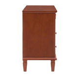 Open Space and 2 Drawers Dresser Nightstand with Charging Station, Farmhouse End Table with USB W1693P216935