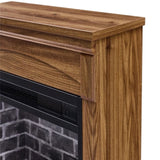 ZUN 28 inch Electric Fireplace Heater Mantel With Removable Caster Wheel 71981821