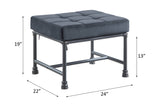 Brantley Gray Velvet & Sandy Gray Finish Ottoman B2726P287570