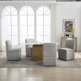 COOLMORE 360 Degree Swivel Upholstered Dining Set of 2 Swivel Dining Room Kitchen W1539P277684