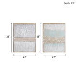 Hand Embellished Glitter 2-piece Canvas Wall Art Set B03598848