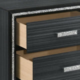 Weathered Black 2-drawer Nightstand B062P181333