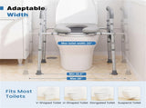 Adjustable Raised Toilet Seat , 300LBS Capacity with Armrests & 77758330