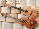 30-inch ukulele bass mahogany body with EQ, comes with speaker, cotton bag, capo, strap, picks*3, 72135147