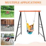 ZUN Swing Sets Backyard, Swingset Outdoor Kids, Toddler Porch Swing, Metal A-Frame Swing Stand 20773120