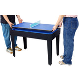 5-in-1 Multi-Game Table - Billiards, Push Hockey, Foosball, Ping Pong, and Basketball black/blue W465P164154