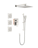Shower System with Shower Head, Hand Shower, Slide Bar, Bodysprays, Shower Arm, Hose, Valve Trim, 09369555