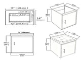 16" Floating Bathroom Vanity, Wall Mounted Plywood Cabinet with Ceramic Sink & Soft-Close Doors for B2775P510784