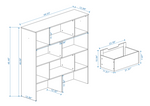 ZUN Toy Storage Organizer with 2 Movable Drawers, Multi-Functional 7 Shelf Kids Bookcase with 2 Hooks, W282P196031