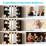 Black particleboard with a melamine finish, 2 drawers, 4 shelves, a dressing table set with 10 12668950