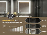 20x28 Inch Frameless LED Bathroom Mirror, Smart Mirror T3757P490351