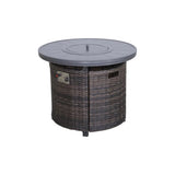 25" H x 32" W Aluminum Propane Outdoor Fire Pit Table B120P270695