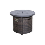 ZUN 25" H x 32" W Aluminum Propane Outdoor Fire Pit Table B120P270695