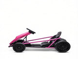 Pink 24V High-Speed Electric Drift Go Kart Kids Ride-On Racing Vehicle with 2 Speeds for 8-12 Years 78656869