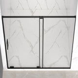 56-60" W x 72" H Semi-Frameless Sliding Shower Door, 5/16" Clear SCGG Tempered Glass, Matte W2011P272617